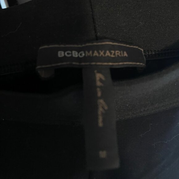 BCBGMaxAzria Leggings w/Faux Leather Stripe - Picture 3 of 3